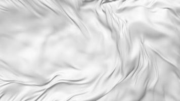 White Color Flag Seamless Looping Background, Looped Bump Texture Cloth Waving Slow Motion, 3D Rendering video
