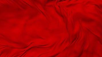 Red Color Flag Seamless Looping Background, Looped Bump Texture Cloth Waving Slow Motion, 3D Rendering video