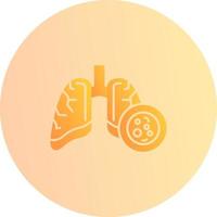 icono de vector de cáncer de pulmón