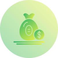 icono de vector de bolsa de dinero