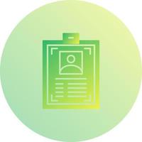 icono de vector de tarjeta de identificación