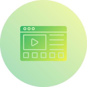 icono de vector de tutoriales en línea