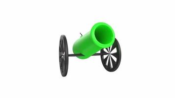 Cannon isolated on white background video