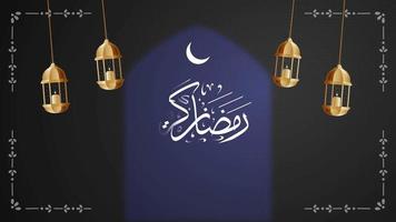 Ramadan kareem salutation animation. v9 video