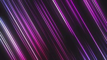 Glowing neon lines abstract background. Glow purple lights video