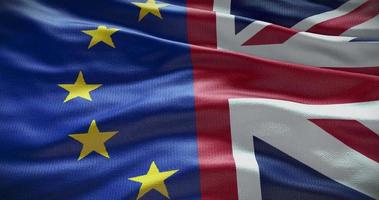 vereinigt Königreich und europäisch Union Flagge Hintergrund. Beziehung zwischen Land Regierung und EU video