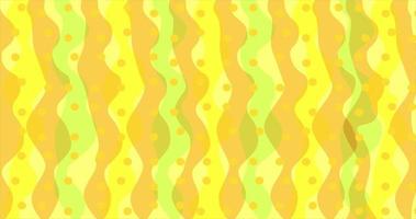 Yellow Abstract Background with Wavy Lines and Dots. Pattern Backdrop. Graphic Ornament video