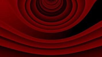 Red dark tunnel up with animation round pattern. Abstract background wallpaper video