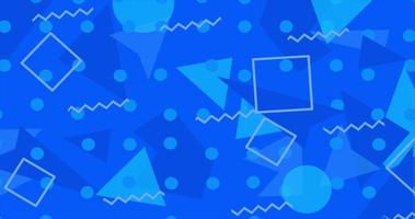 Blue geometric abstract background with shape pattern video