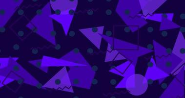 Dark blue purple geometric abstract background with shape pattern video
