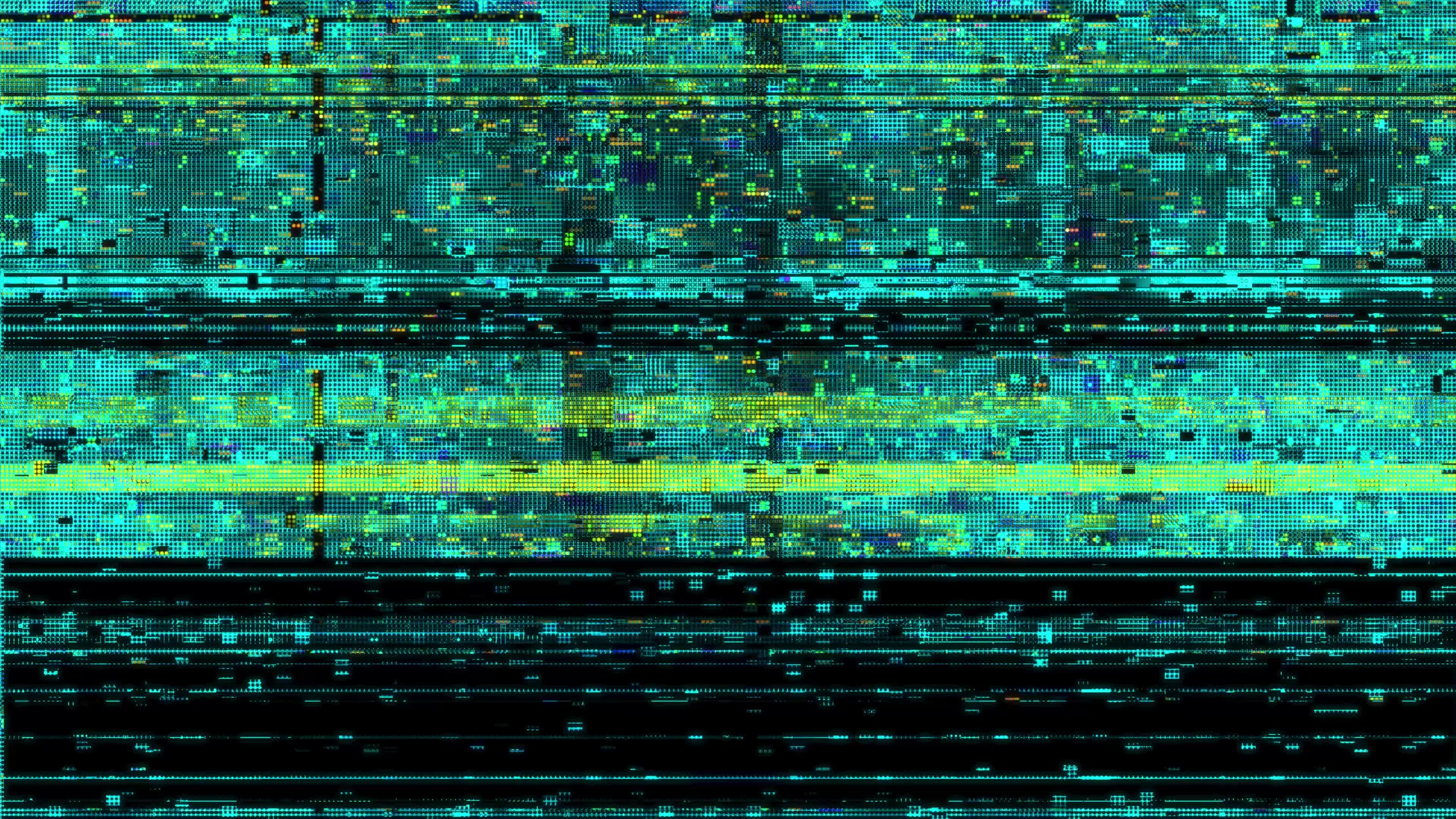 Blue cyan digital glitch footage, glitch transition 21438783 Stock