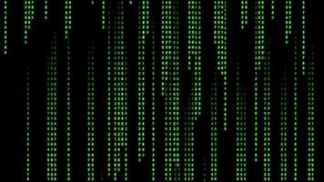 Digits Code black and green background with numbers moving on the screen, concept of the digital age. HUD interface, data code, decryption and encoding, matrix background video