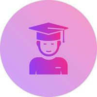 icono de vector de estudiante graduado