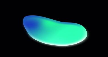 blu ciano liquido forma. alfa canale sfondo video