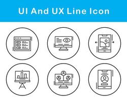 ui y ux vector icono conjunto