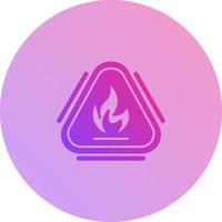 Caution Fire Vector Icon