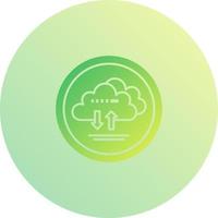 icono de vector de datos de nube