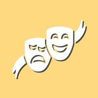 icono de vector de máscaras de teatro