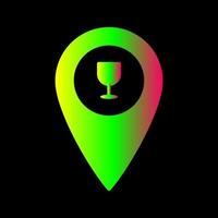 Unique Bar Location Vector Icon