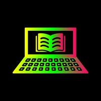 Unique Online Books Vector Icon