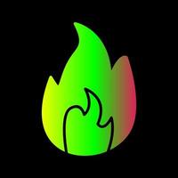 Unique Flame Vector Icon