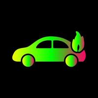 coche único en icono de vector de fuego