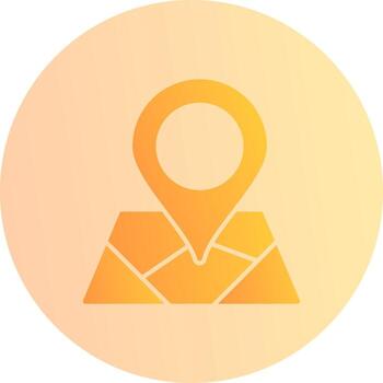 mapa único vector icono