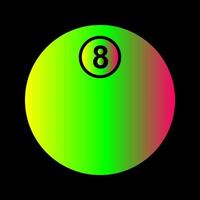 Unique Eight Ball Vector Icon