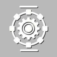 icono de vector de proceso automatizado