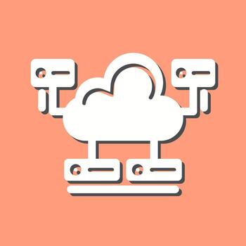 Cloud Database Vector Icon
