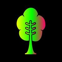 icono de vector de árbol