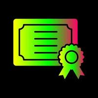 icono de vector de certificado