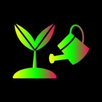 icono de vector de planta en crecimiento