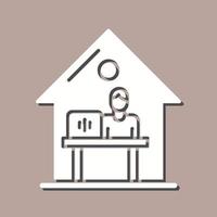 Work At Home Vector Icon