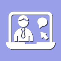 Online Interview Vector Icon