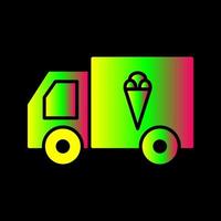 icono de vector de furgoneta de helado