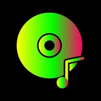 icono de vector de cd de música