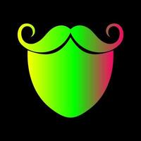 icono de vector de barba y bigote