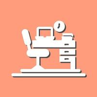 Office Desk Vector Icon