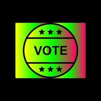 Vote Sticker Vector Icon