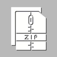 icono de vector de archivo zip