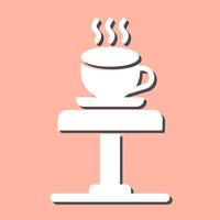 icono de vector de mesa de café