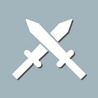 Unique Two Swords Vector Icon