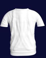 Plain white jersey mens polo t-shirt front back and side view 3d rendering fashion tshirt template for sport illustration photo