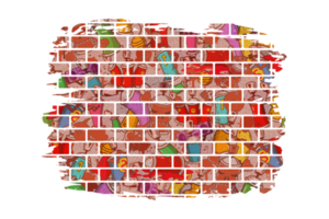 Graffiti Brick Wall Sublimation Clipart PNG