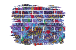 graffiti brique mur sublimation clipart png