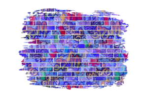 Graffiti Brick Wall Sublimation Clipart PNG