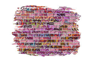 Graffiti Brick Wall Sublimation Clipart PNG