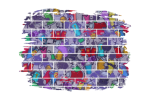 graffiti brique mur sublimation clipart png