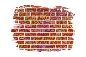 Graffiti Backstein Mauer Sublimation Clip Art png